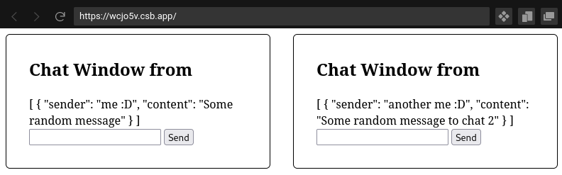 Two chat windows, less uglier